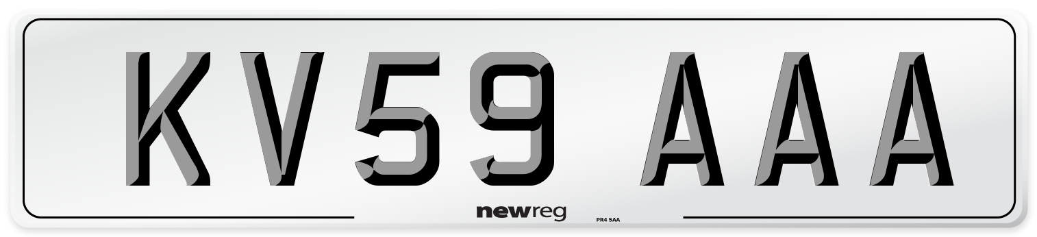 KV59 AAA Number Plate from New Reg